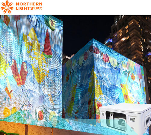 Últimas soluciones de la empresa sobre 3D Mapping muestra proyector impermeable para edificios