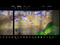 Juegos interactivos de proyección de paredes.