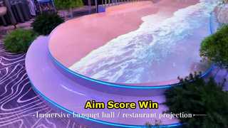 Equipo de decoración de restaurante Proyección inmersiva Proyección de piso de pared para restaurante Hotel Deco