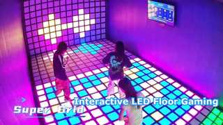 Máquina de rejilla de escenario, suelo de salto ligero, LED, movimiento de salto de máquina de rejilla de tierra interactiva