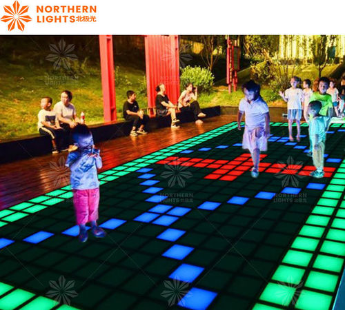 Últimas noticias de la empresa sobre LED Floor Jumping Grid Juego interactivo Super Grid