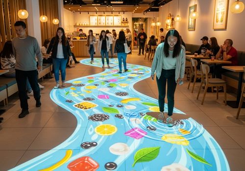 Últimas noticias de la empresa sobre 3 Steps to Turn Your Store into a Social-Media Magnet: How Interactive Floor Projection Becomes Your Customer Magnet
