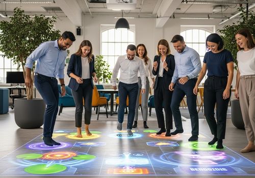 Últimas noticias de la empresa sobre Interactive Floor Projection: How Gamified Content Transforms “Spectators” into “Players”