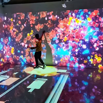 Buen precio Proyección 360 inmersiva Proyector de pared interactivo 3 canales en línea
