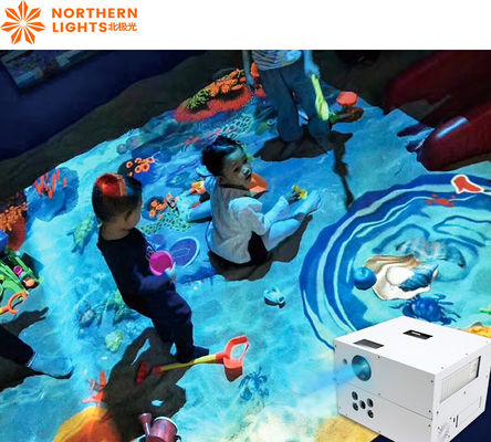 Buen precio Juego de piscina de arena de proyección interactiva de suelo para patio de recreo interior en línea