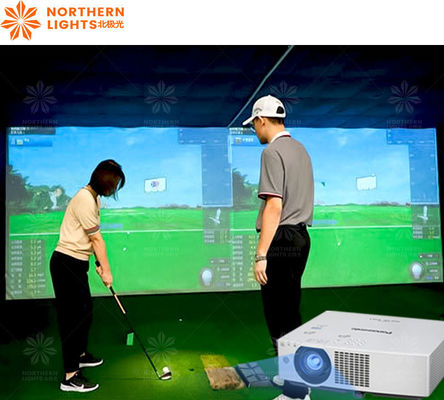 Buen precio Proyección 3D Sistema de simulador de golf de interior de casa virtual Simulador de golf completo en línea