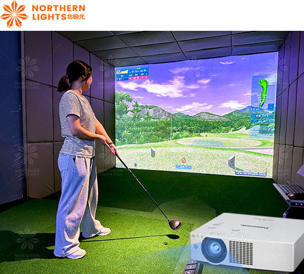 Buen precio Sistema de simulador de golf rentable en interiores 3d Simulador de golf de entrenamiento profesional en línea