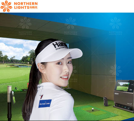 Buen precio Simulador de golf en interiores Proyección interactiva Juego de golf con pantalla de simulador de golf en línea