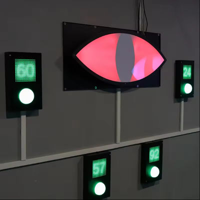 Buen precio Pared Interactiva Esconde Pulsa el botón Número de recuento Luz LED Activar el juego Ojos Malvados en línea