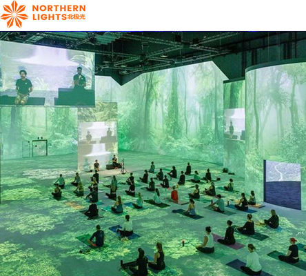 Buen precio Estudio de Yoga Proyección Holográfica Arte Digital 360 Proyección Inmersiva Sala de Experiencia en línea