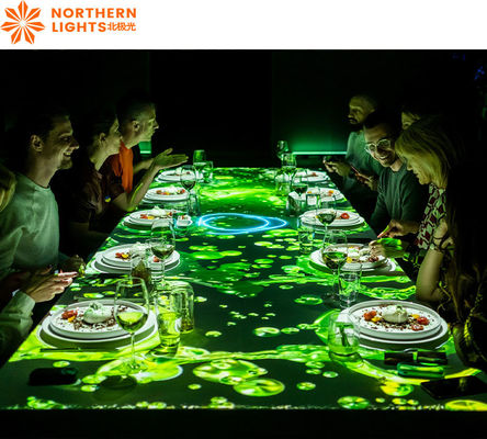Buen precio Sistema de proyección interactivo inmersivo de pantalla grande 3D holográfico para restaurante en línea