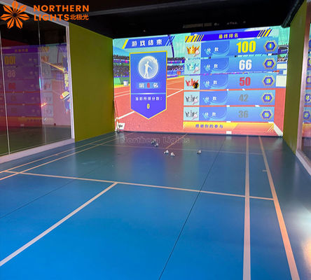 Buen precio Proyección Interactiva Sala de bádminton Simula la máquina de lanzamiento automático en línea