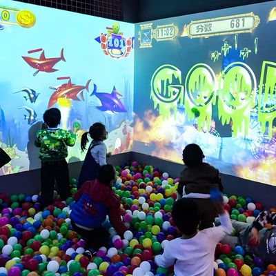 Buen precio Parque de diversiones Proyección de Pared Sistema de Juego Interactivo Pared de bola de ruido Juego infantil en línea
