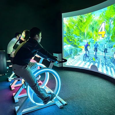 Buen precio 1280x800 AR Sistema de pared interactivo bicicleta de ejercicio con juegos interactivos en línea