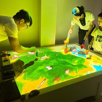 Buen precio 1024*768 Proyector Mesa de arena Juego de proyección interactivo 3400 lúmenes en línea