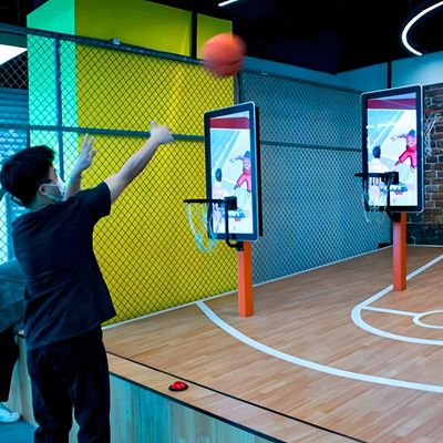 Buen precio Máquina de juego de baloncesto de arcade plegable de metal para interiores en línea