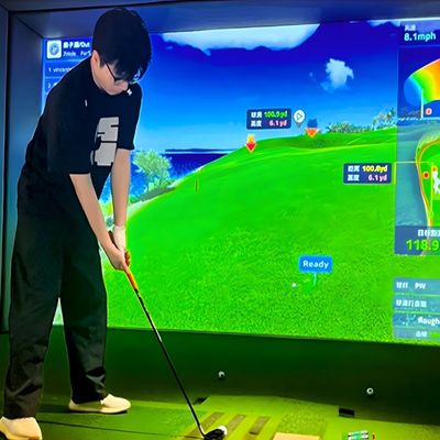 Buen precio Deportes realistas Ar Simulador de golf Proyección interactiva de golf Simulador de golf de pared en línea