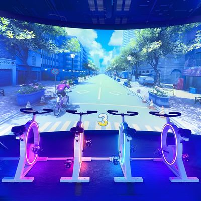 Buen precio Instalaciones de patios de juego al aire libre Dinámicas de carreras Interactivas de proyección Juego de bicicleta en línea