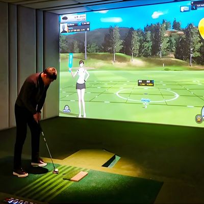 Buen precio Simulador de golf Ocio Proyección interactiva Ar Simulador de golf para centro de juegos interiores en línea