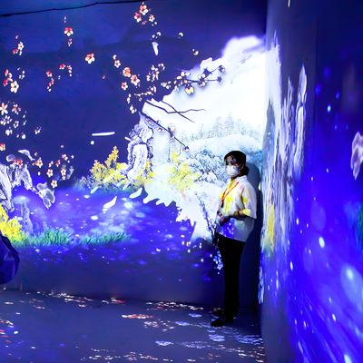 Buen precio Proyección de piso multicanal de pared inmersiva de holograma 3D para hotel en línea