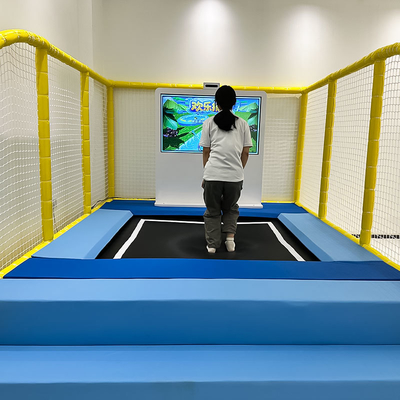 Buen precio Parque de trampolines interactivo con 6 juegos para niños y adultos 100-240V en línea