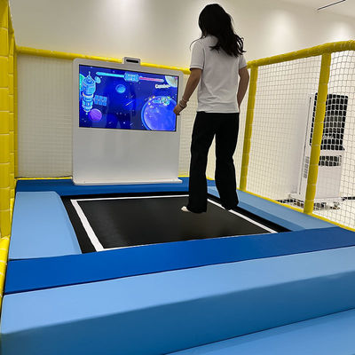 Buen precio Children's Indoor Interactive Trampoline Playground HD Screen Interact Projection Kinect Sensor Metal Interactive Jumping Sport en línea