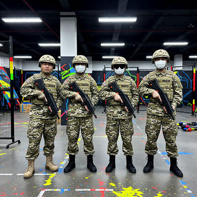 Buen precio Equipo de sistema de juego de etiqueta láser inalámbrica multijugador para interiores y exteriores para pistolas y chalecos, juego de disparos en línea