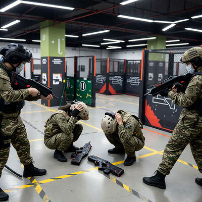 Buen precio Sistema de juego de equipo de etiqueta láser inalámbrica multijugador, juego de etiqueta láser para exteriores/interiores, arena para la venta en línea