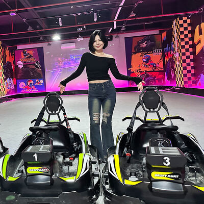 calidad GO-KART Indoor Electric Go Mario Kart con Proyección de Luz Interactiva Experiencia del Simulador AR para el Parque de Atracciones fábrica