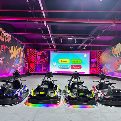 calidad Sistema interactivo de carreras de Go-Kart AR con potencia de 1500W, batería de litio desmontable y velocidad máxima de 28KM / h para juegos inmersivos fábrica