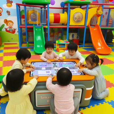 Buen precio Mesa interactiva para niños todo en uno juego de tablero de pantalla táctil con modos de desafío de rompecabezas, lógica y diversión en línea