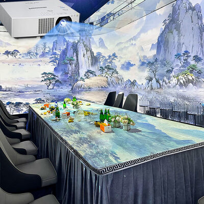 Calidad Proyección inmersiva interactiva de aurora boreal en pared. Sistema de proyección inmersiva para salón de banquetes. Proyección inmersiva. fábrica