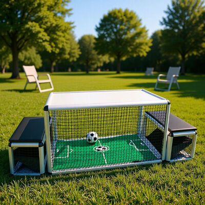 Calidad Mesa de fútbol infantil para 2 personas diseñada para patios de juego interiores con bordes redondeados de seguridad, construida para uso diario pesado fábrica