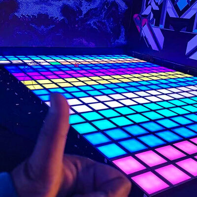 Calidad Piso LED interactivo en color RGB de 30x30 cm con más de 1000 niveles de juego para entretenimiento en interiores fábrica