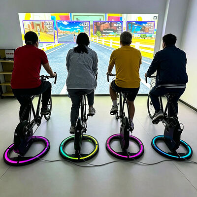 Buen precio Bicicleta estática interactiva con sistema de proyección de ciclismo gamificado de 3500 lúmenes con 3 modos de juego y seguimiento de latencia ultrabaja en línea